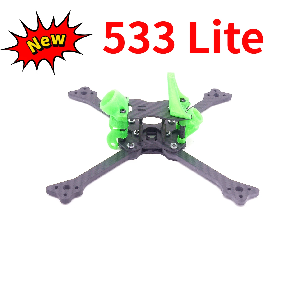 KM533 Lite 190mm / 533 210mm 5inch Carbon Fiber X-type Split Frame Kit with 5mm Arms For FPV RC Quadcopter Drone