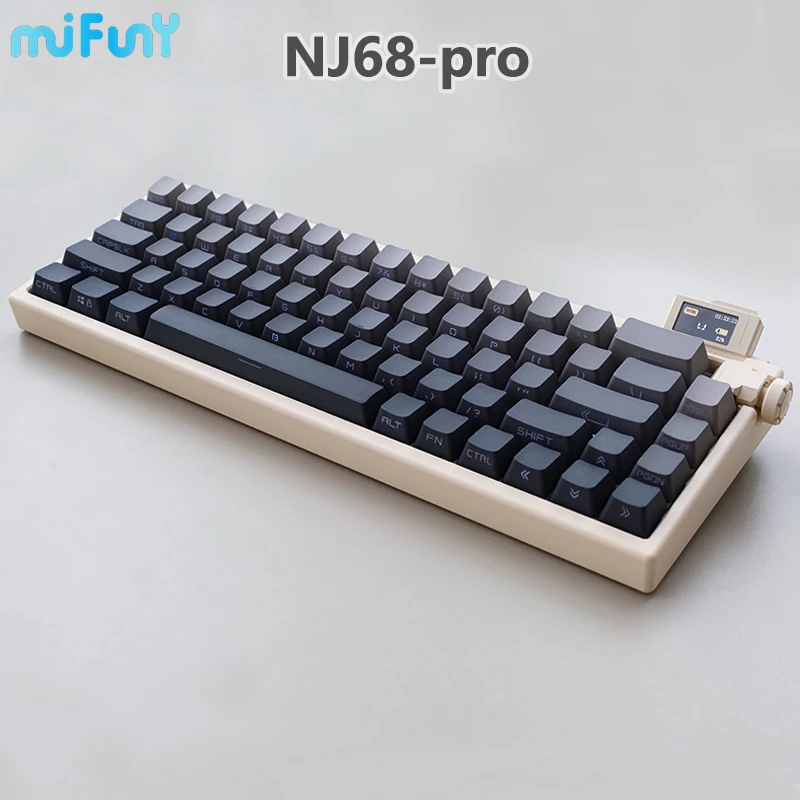 

MiFuny NJ68 Pro Mechanical Keyboard Bluetooth 2.4g Aluminum Shell Tri Mode Hot swap RGB Backlight 68 Keys Gaming Keyboards Gift