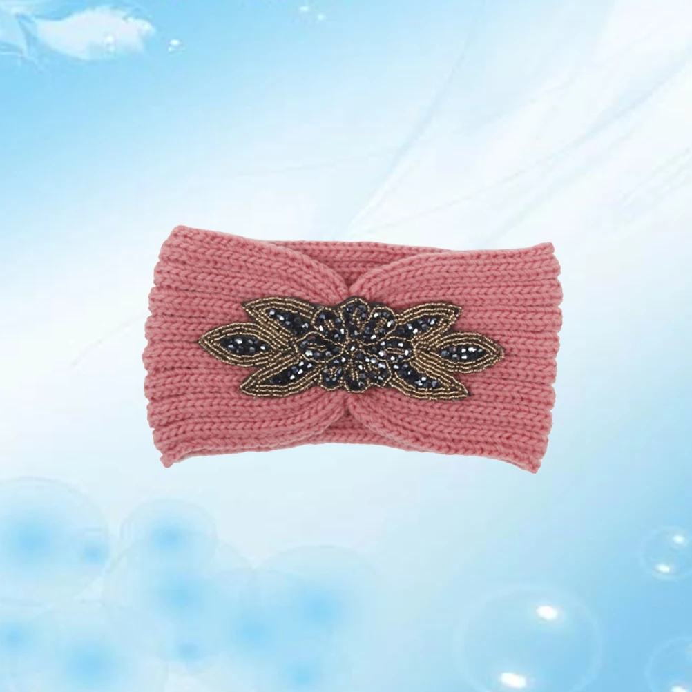 

Ремешок для волос, повязки на голову для тепла, женская трикотажная ткань с ушками, вязаная пряжа