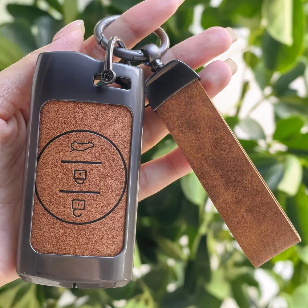 Zinc Alloy Car Key Case Cover For Chery Tiggo4 7 Pro 8 Pro Exeed Tiggo 2 3x Arrizo 5 Pro Gx 5x EQ7 Car Accessories Car Keychain