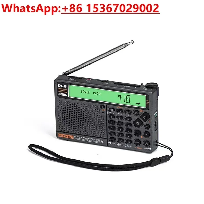 HRD757 full-band radio aviation band card Bluetooth APP remote control flashlight SOS