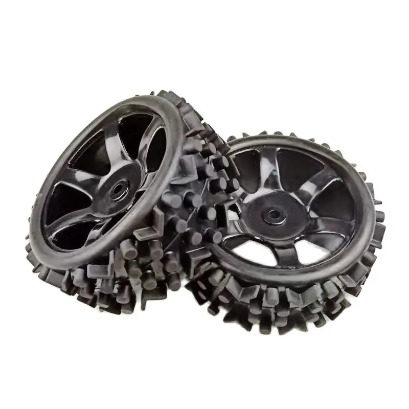 RC Tires with 18mm Hex Hub, Rubber Material, 2-Pack – Perfect for 1/5 Scale RC Cars and Remote-Controlled Toys. Ideal Accessorie