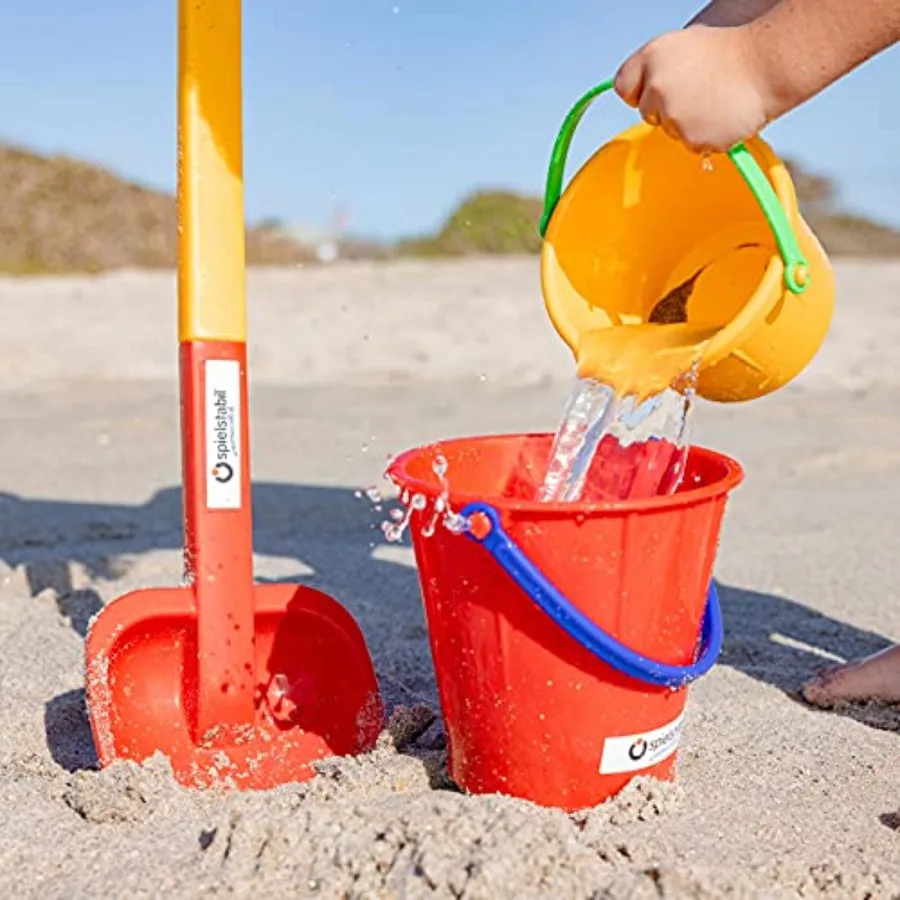 Grand seau de sable jouet de plage 2,5 l seau de sable de fabrication allemande essentiels de plage jouets d'extérieur pour tout-petits et jouets bac à sable couleurs variées