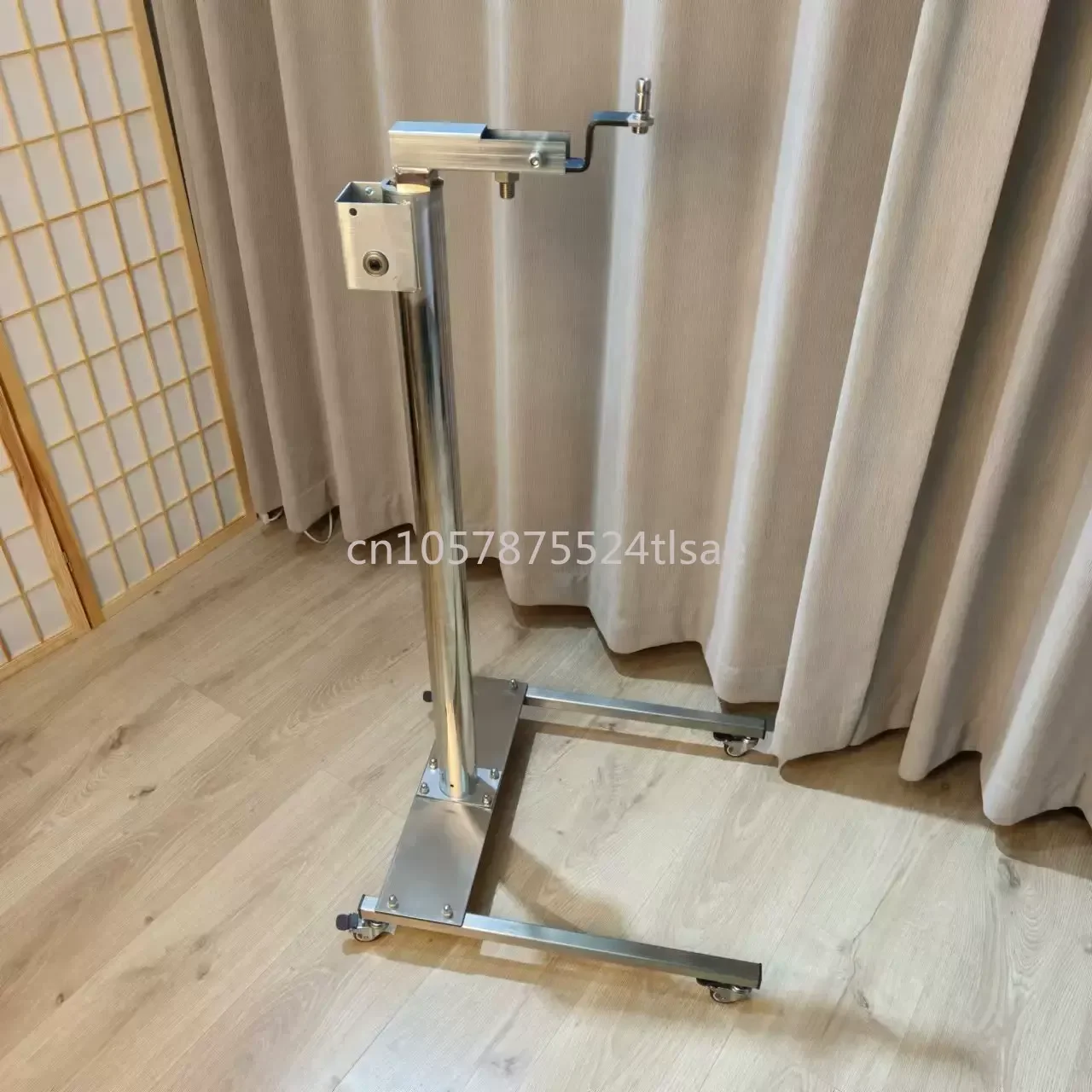 Adjustable Height Display Stand With 4/6  Wheels Mobile Base For Figure Doll Showcase