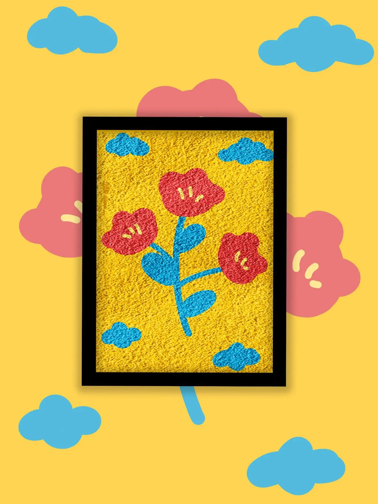 DIY Paper Pulp Painting Environmentally Friendly 0 Formaldehyde Super Simple Floral Series Digital Filling Set