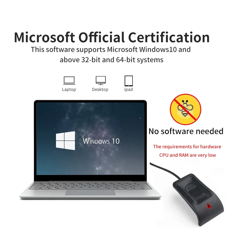 Picture 3: Biometric Fingerprint Login USB Reader Scanner Module Device For Windows 10 11 Hello Biometrics Security Key Safe Account Login