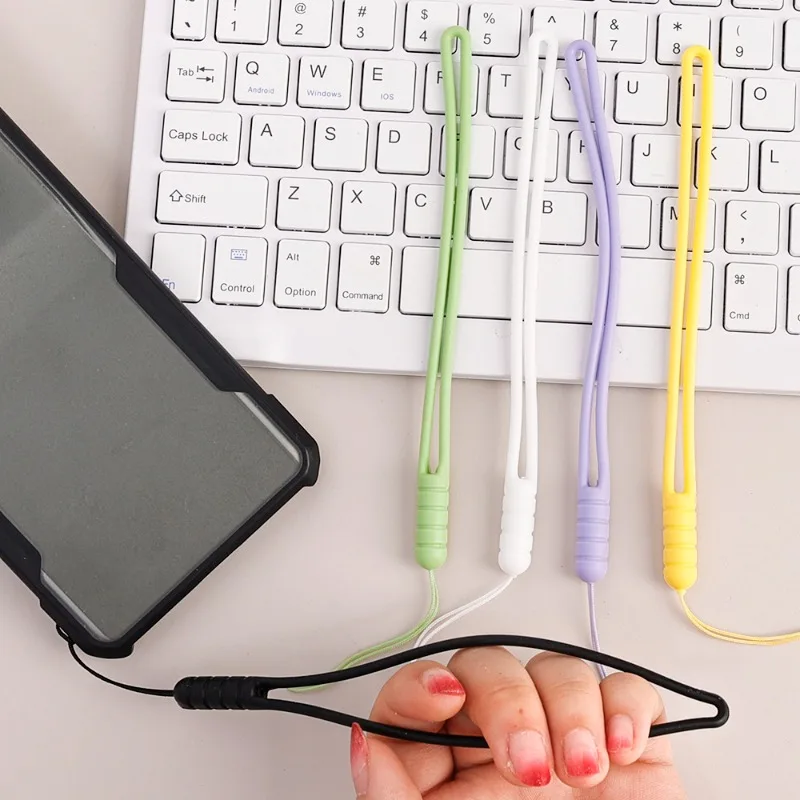 1-5PCS Silicone Phone Wrist Strap Hand Lanyard for Samsung Mi iPhone 16 15 Pro Max Phone ID Card Keys Cord Keychain Hanging Rope