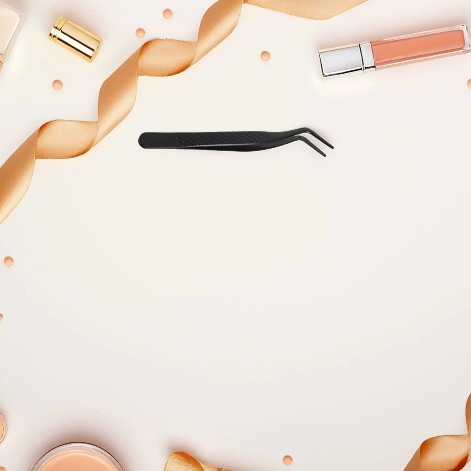 Mini-Wimpernpinzette aus Edelstahl, präzise runde Spitze, leichtes Wimpernverlängerungswerkzeug, falscher Wimpernapplikator, gebogene Spitzen, einfach