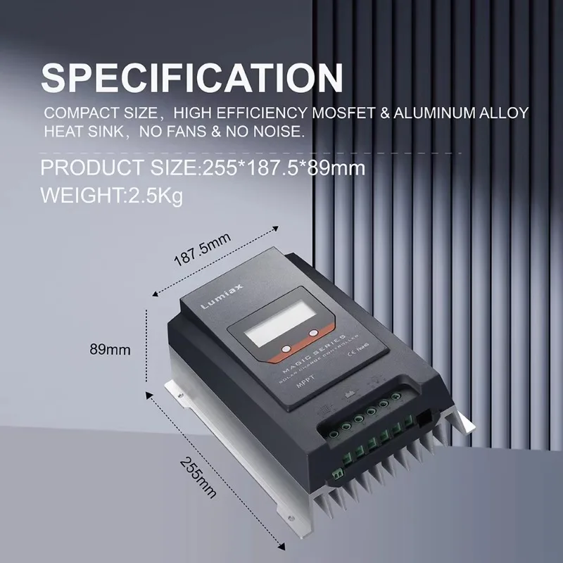 Solar Regulator 150V Panel 20A 24V 48V Systems MPPT Lighting Controller High-Efficiency Solar Charge Controller for MT2015