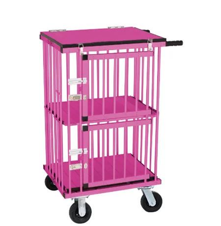 Aeolus Pet  Two Berth Double Decker Dog Show Trolley Better Aluminum Dog Trolley Light-Weight & Heavy