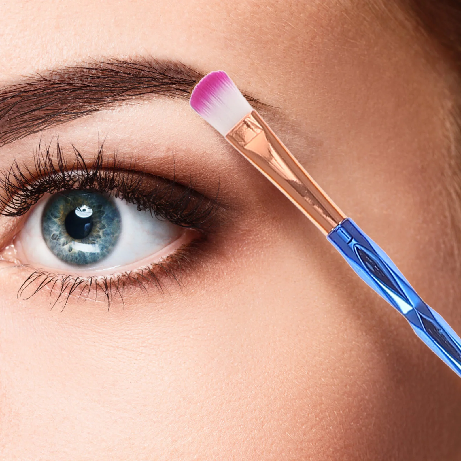 20 個のメイクブラシセットユニークな透明ハンドルソフトで滑らかな合成毛ツール女性のための日常使用眉毛