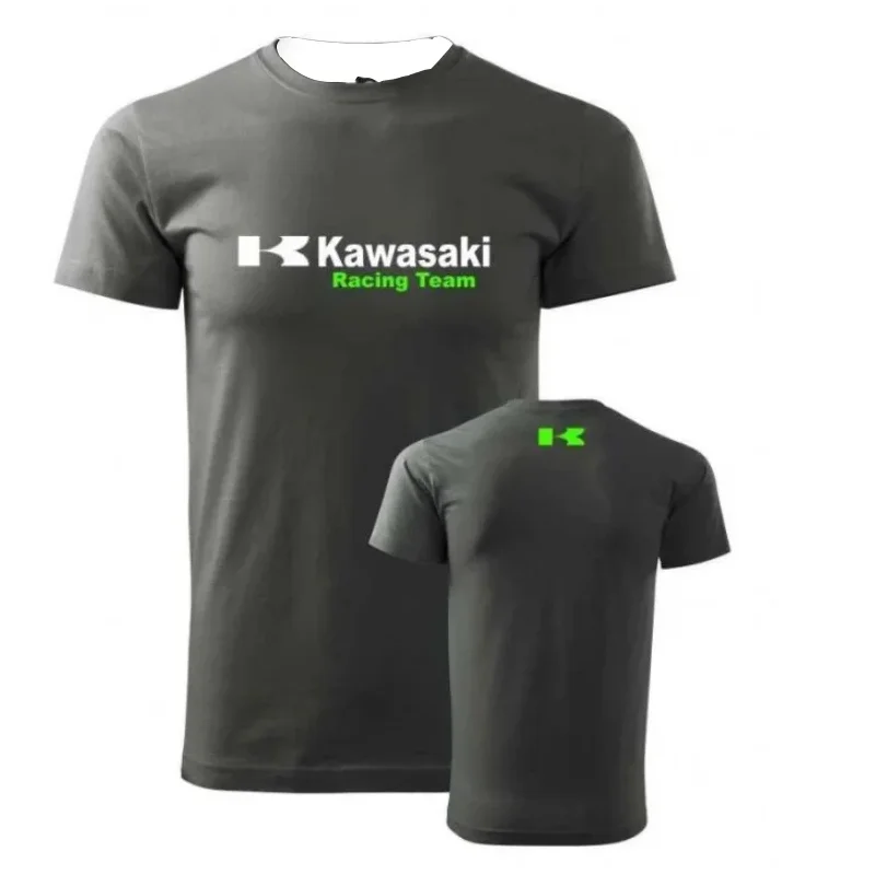 

Summer Men's Simple Casual Kawasaki Printed T-Shirt Round Neck Short Sleeves Breathable Quick-Drying Comfortable Sports Top