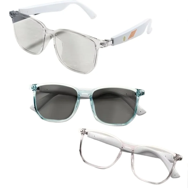 

new photochromic glasses fashion luxury travel driving music audio bluetooth call sunglasses men's polarized smart sunglasses