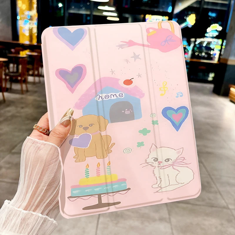 

Чехол для планшета Prince puppy &princess Kitten ДЛЯ iPad pro 10/11 дюймов 2020/6/7/8th/Air 3rd/Air 4-го/9th Gen/Air 5-го поколения 2022/Ai