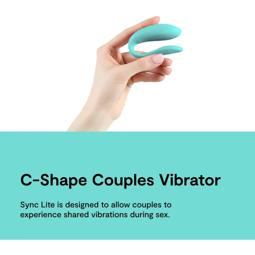 We-Vibe Sync Lite Couples Vibrator–App Controlled C-Shape Vibrator–Wearable Vibrating Sex Toy–G-spot and Clitoris Stimulation