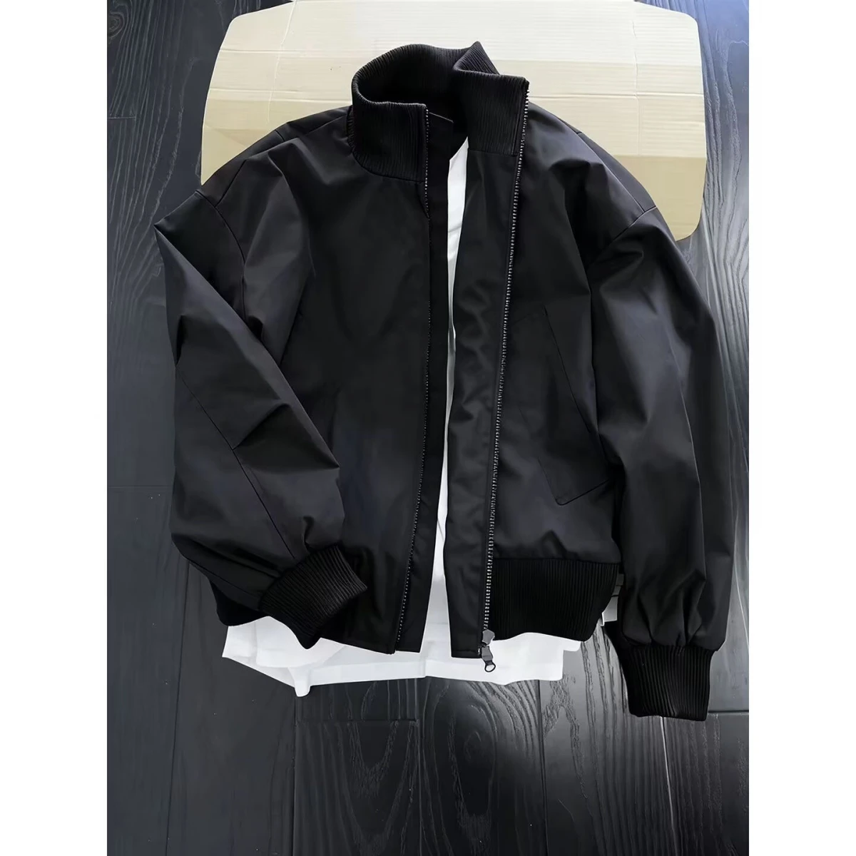 

Cleanfit Brown American Sle Men's Jaet ort Flight Coat Baseball orm Autumn Trendy Brand Mermaid Matching