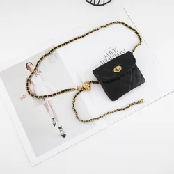 2024 Temperament Women's Belt Bag Metal Chain Instagram Style Mini Lightweight Chain Crossbody Bag Elegant Women's Waist Chain