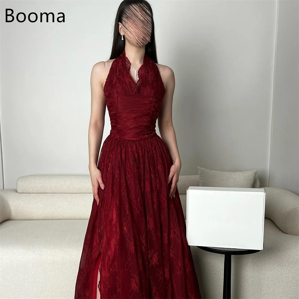 

Booma Elegant A-Line V-Neck Sleeveless Dresses Formal Party Gowns for Women Simple Backless Backless Prom Gown Customize 2025