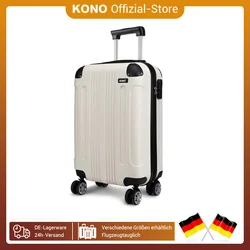 KONO 65x42x26cm Medium Grow-koffer Lichtgewicht harde koffer 65L Trolleykoffer met 4 dubbele wielen ABS
