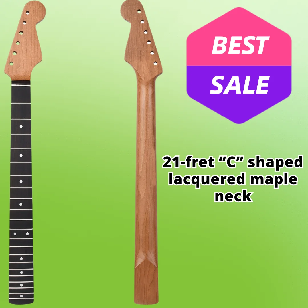 

21 Frets Canadian maple Roasted maple neck 8mm headstock machine nail holes Rosewood fingerboard DIY electric guitar stem