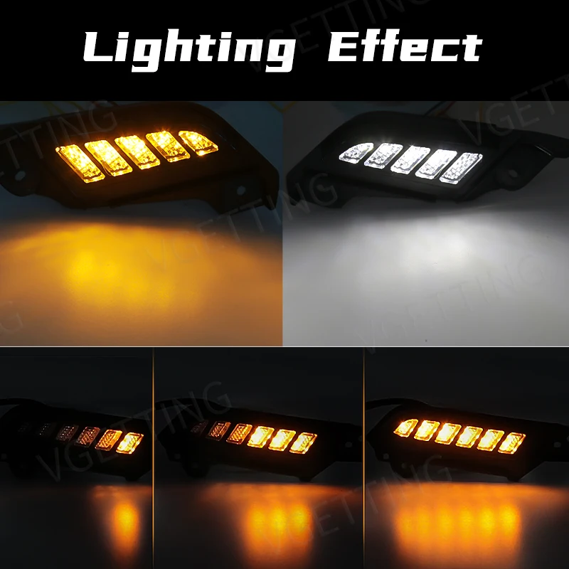 Car Accessories LED Fog Lamp DRL for Toyota Tacoma 2012 2013 2014 2015 Daytime Runnig Light Turn Signal Bumper Headlight 12V