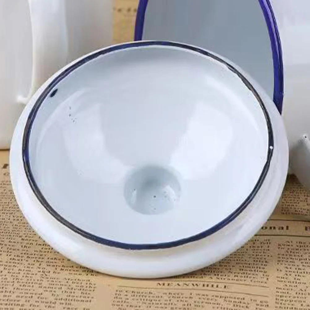 Retro Teacup Lid Drink Enamel Cup Protective Covering Small Retro Teacup