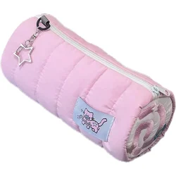 Astuccio portasciugamani rosa astuccio per matite Kawaii Soft Pen Storage Bag sacchetto cosmetico cartone animato cancelleria per studenti di grande capacità materiale scolastico