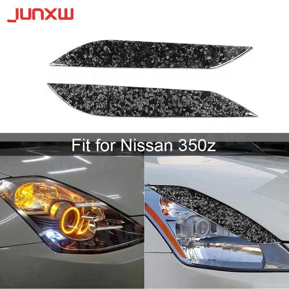 

Carbon Fiber Fiber Front Lamp Eyebrow Headlight Covers for nissan 350z 2006-2009 Front Bumper Car Styling