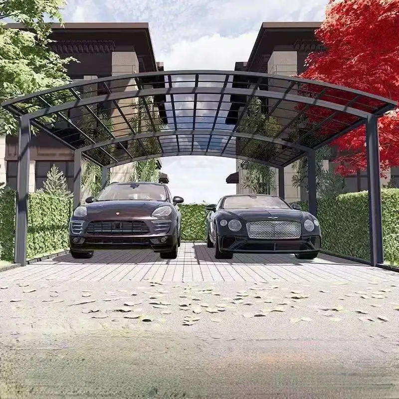 Highly Durable Polycarbonate Aluminum Carport Equipped with Robust Steel Frame for Complete All Weather Shelter
