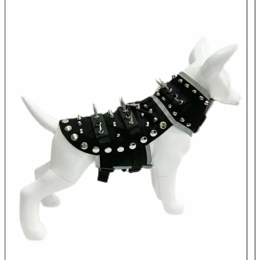 

Pet Clothing Puppy Vest Spiked Nails Anti-Bite Anti-Attack Dog Nails Vest Puppy Armor Vest