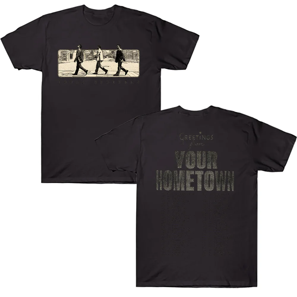 تحية من مسقطتك جوناس جولة طريق تي شيرت جوناس براذرز فرقة عتيقة ملابس الشارع الهيب هوب للرجال والنساء ملابس علوية صيفية  #1