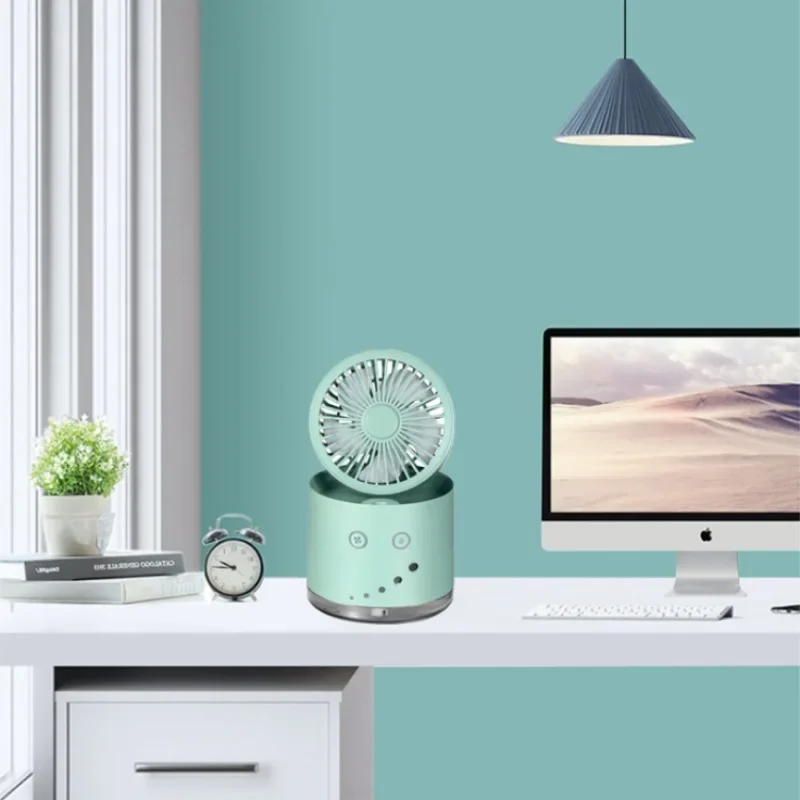 Ventilador portátil recargable por USB de 110V con pulverizador, humidificador y aire frío, perfecto para exteriores y hogar