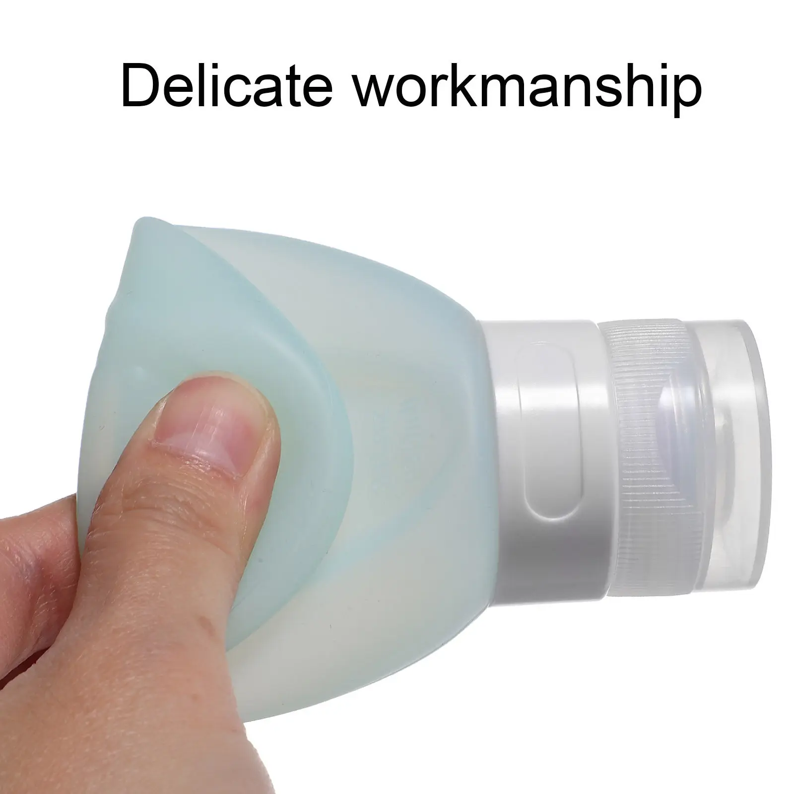 

3Pcs Refillable Silicone Travel Bottles Large Squeeze Containers Caps Perfect for Shampoo Lotion Cream Toiletries Travel