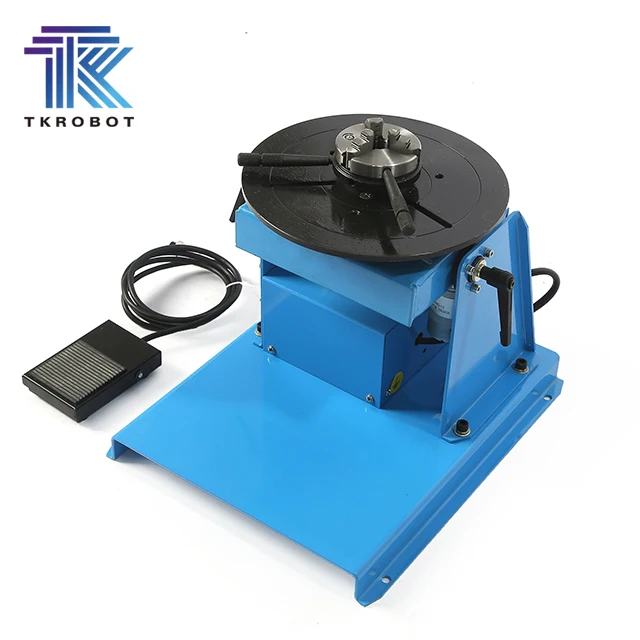 tk weld Mini 1 Axial Rotator Small Payload 10kg 15kg Welding Rotary Table Positioner with Fixture Chuck