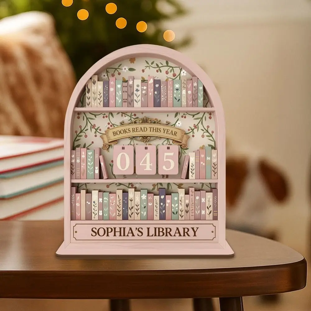 New Wooden Books Read Tracker Books Read This Year Gift Reading Counter Book Lovers Reading Tracker Signage Home Library Decor