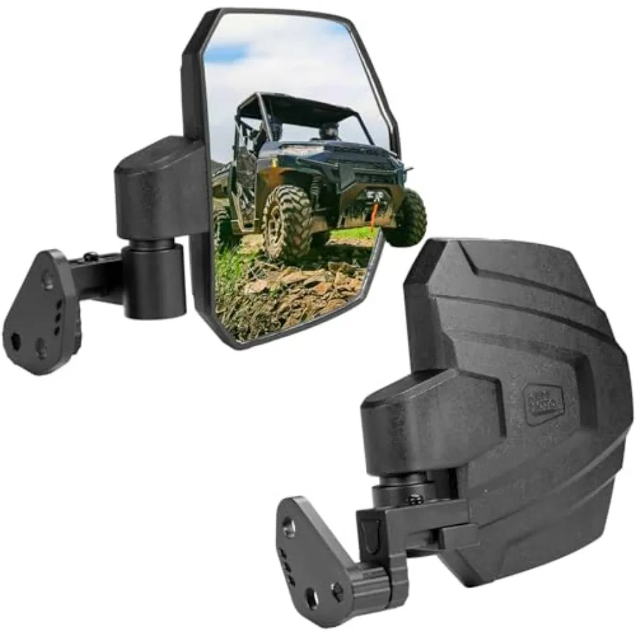 

Large Side Mirrors A-pillar UTV Mirror Compatible with Polaris Ranger XP 1000 Crew XP 1000 2018-2026 CFMOTO UFORCE U10 Extensio