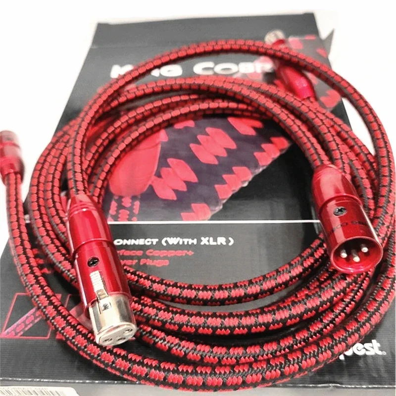 Pair HiFi Audio Interconnect Line King Cobra PSC Copper XLR Balanced Cable with Box