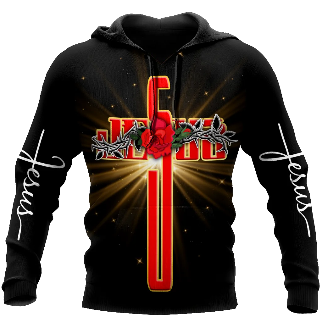 Men's Hoodie Spring and Autumn Jesus Cross God Casual Long Sleeve Simplicity for Men Hot-selling 3D Print top Fashion Streetwear