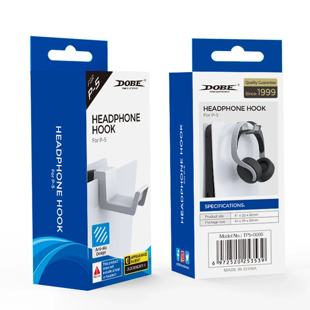 Soporte para auriculares para PS5, colgador de montaje en pared para Play Station 5, consola de juegos, soporte colgante para auriculares, estante de almacenamiento