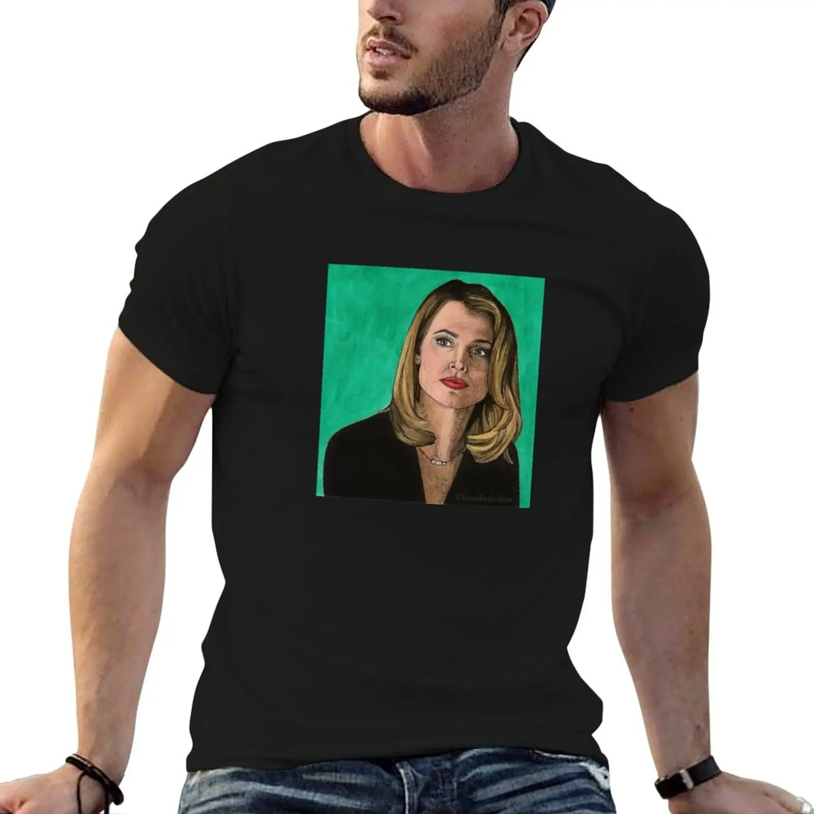 Camiseta Blood Money-Lilah Morgan-Angel, camisetas divertidas, camiseta de algodón para hombre, camiseta 100% de algodón, camiseta de algodón para hombre