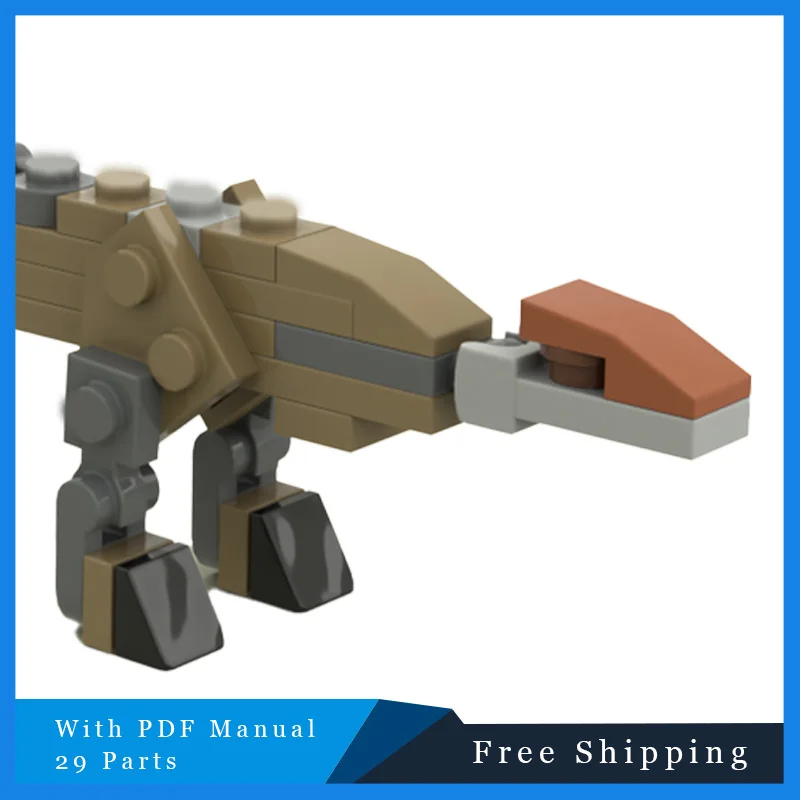 29-delige MOC biologische serie bouwstenen kleine woeste dinosaurusmodel voor kinderen montage doe-het-zelf speelgoed creatieve stenen set cadeau