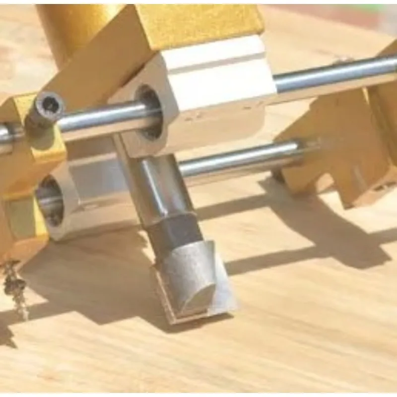 Woodworking Tools Lock Hole Opener Kit Lock Mortiser Slotter Jig Key Hole Drilling Guide System for Wooden Doors