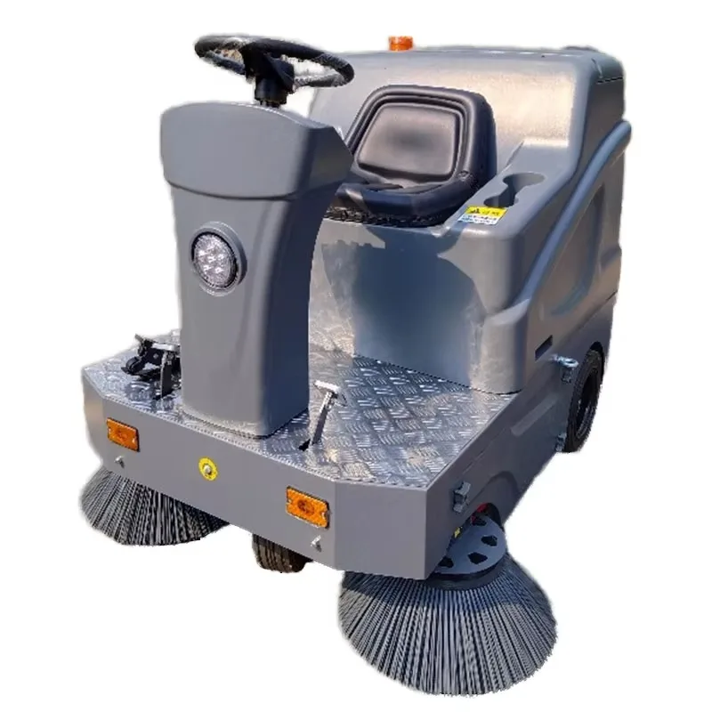 High Efficiency Ride on Road Street Leaf Collecting Scrubber Machine Industrial Electric Battery Floor Sweeper