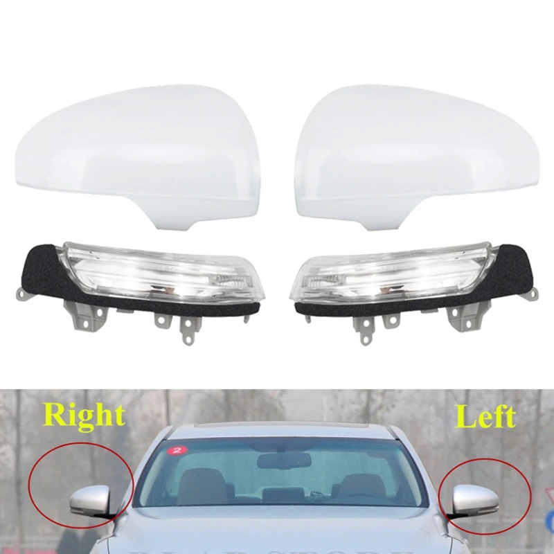 Car Front Rear View Mirror Cover Cap With Turn Signal Flashing For Toyota REIZ Prius 2010 2011 2012