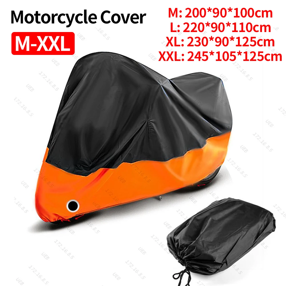 New Motorcycle Cover Funda Moto Rain Cover Waterproof Dustproof UV Protective Cover Coat Indoor Outdoor Motorbike Scooter Cover