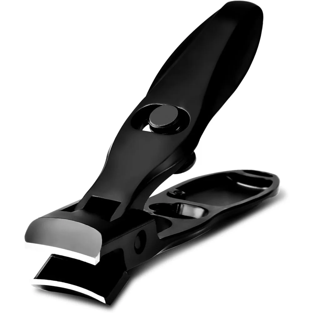 Cortauñas alemán, diseño antisalpicaduras de mandíbula ancha de acero inoxidable de primera calidad, cortaúñas ultra afiladas y resistentes con palanca ergonómica, P