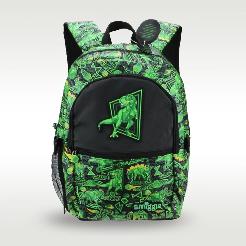 Australia Smiggle original hot-selling children's schoolbag high-quality green Tyrannosaurus rex schoolbag cool boy bag