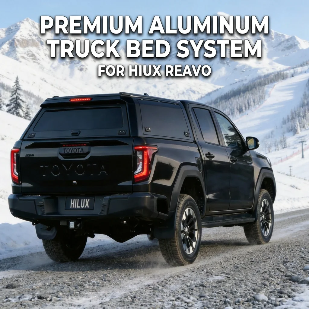Factory Direct Work Pickup Topper Scratch-Resistant Heavy-Duty Canopy for Ram 1500 & TOYOTA's HILUX  (Slant Back + Pedal)
