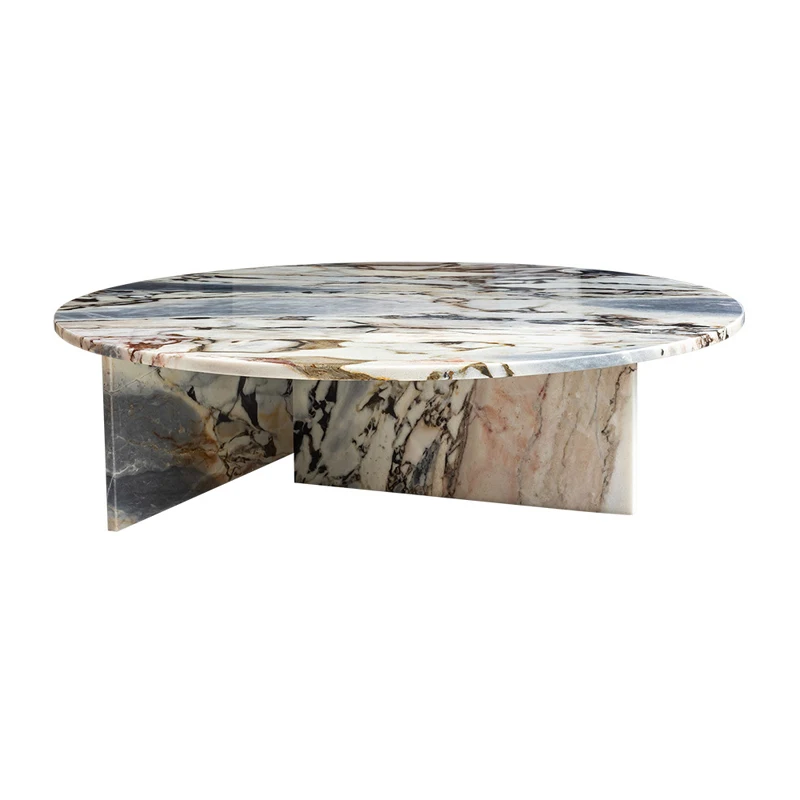 Customized Scandinavian Natural Marble Coffee Table Living Room Wabi-sabi Designer Household Small Simple Modern Creative