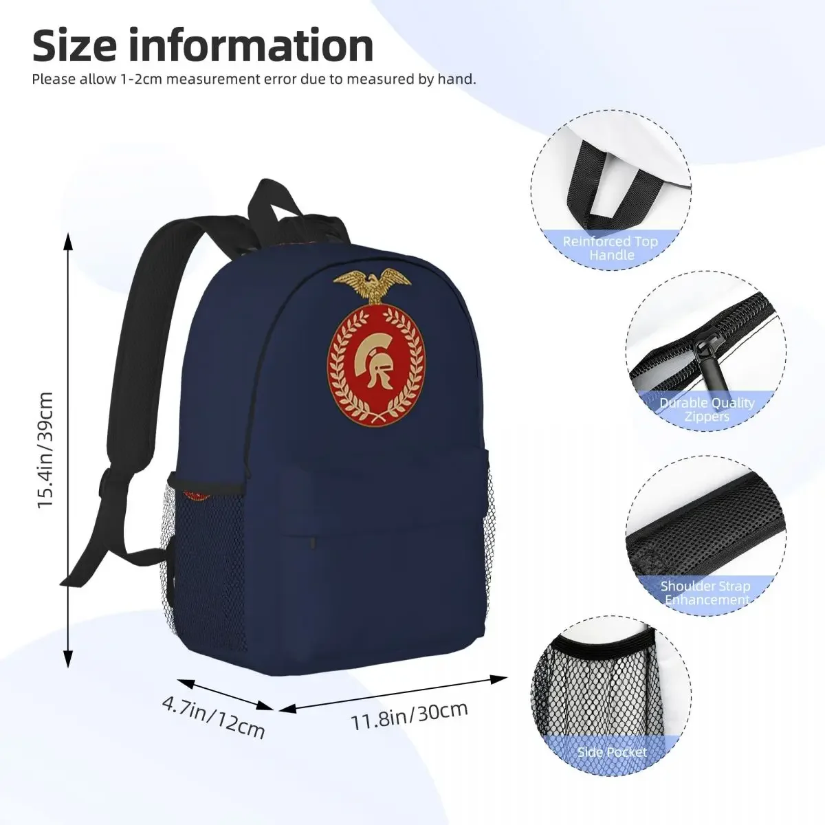 Roman Gladiator Backpacks Teenager Bookbag Casual Students School Bags Laptop Rucksack Shoulder Bag Large Capacity